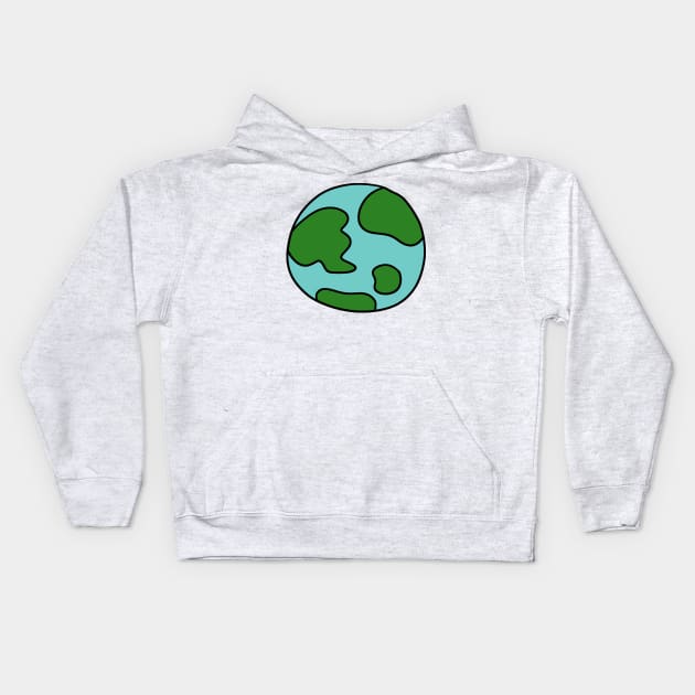 Cartoon Earth Kids Hoodie by saradaboru